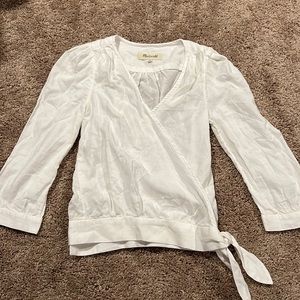 White Madewell Side Tie Top XS